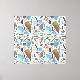 Abstract watercolor: hand-drawn white background. canvas print