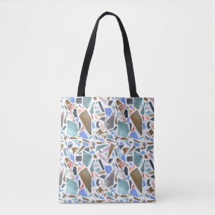 Abstract watercolor: hand-drawn white background. tote bag