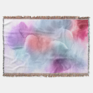 Abstract watercolor hand painted background 10 throw blanket