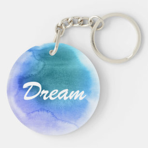 Abstract watercolor hand painted background 12 key ring