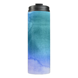 Abstract watercolor hand painted background 12 thermal tumbler