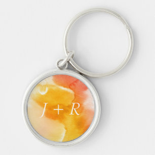 Abstract watercolor hand painted background 13 key ring