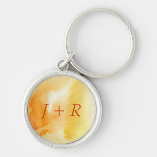 Abstract watercolor hand painted background 14 key ring