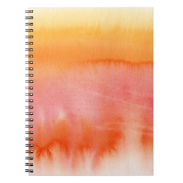 Abstract watercolor hand painted background 17 spiral notebook (Front)