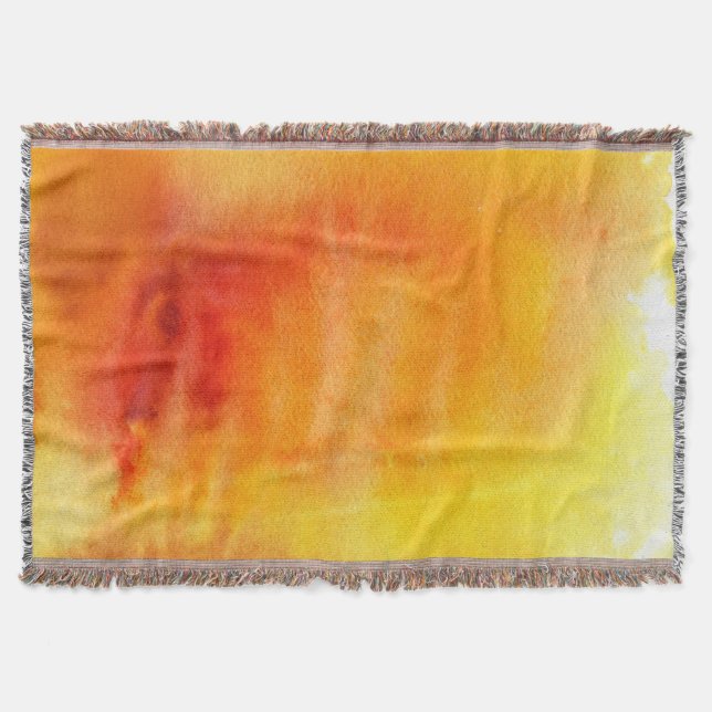 Abstract watercolor hand painted background 19 2 throw blanket (Front)