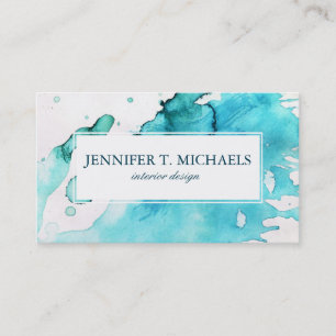 Abstract watercolor hand painted background 2 3 business card