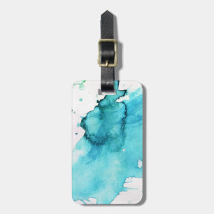 Abstract watercolor hand painted background 2 luggage tag