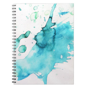 Abstract watercolor hand painted background 2 notebook