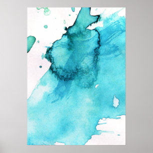 Abstract watercolor hand painted background 2 poster