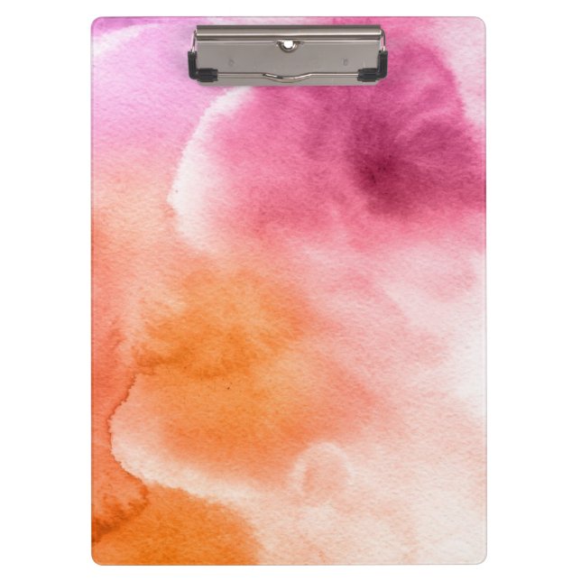 Abstract watercolor hand painted background 3 3 clipboard (Front)
