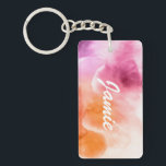 Abstract watercolor hand painted background 3 key ring<br><div class="desc">Abstract watercolor hand painted background © and ® Bigstock® - All Rights Reserved. | Create your own watercolor merchandise on Zazzle. Try adding your own text to create a one-of-a-kind product! It's easy to personalise your own item,  has no minimum orders & is custom produced when you order!</div>