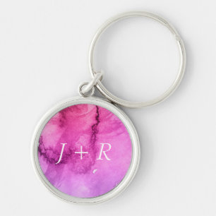 Abstract watercolor hand painted background 5 key ring