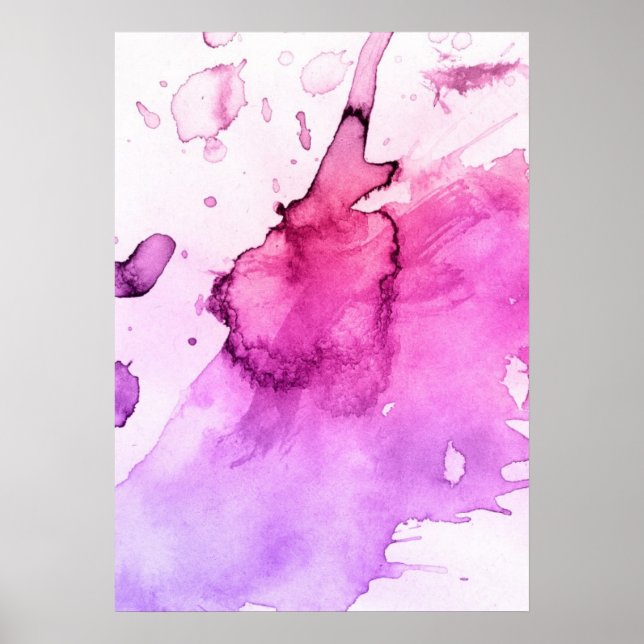 Abstract watercolor hand painted background 5 poster (Front)