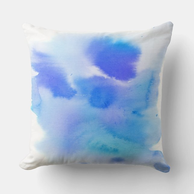 Abstract watercolor hand painted background. cushion (Front)