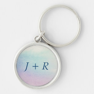 Abstract watercolor hand painted background key ring