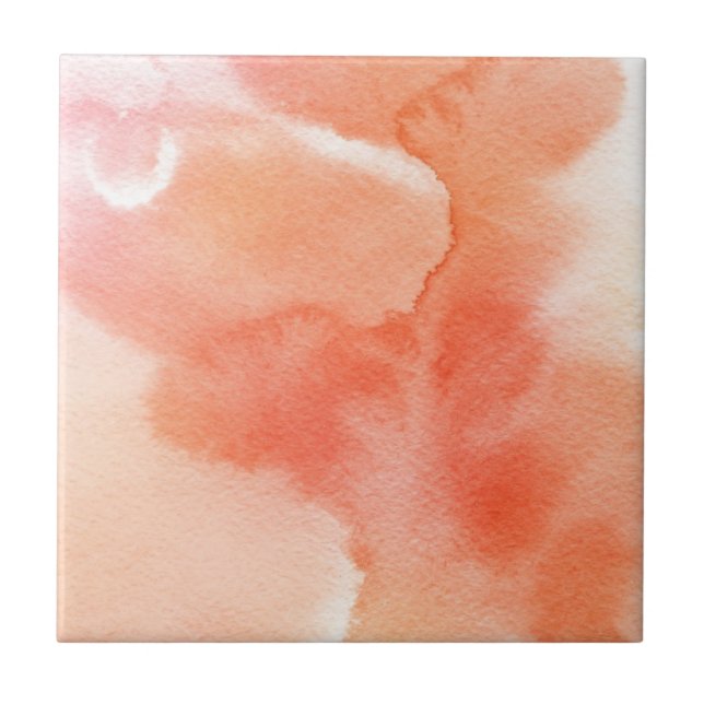 Abstract watercolor hand painted background tile (Front)