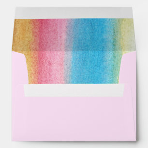 abstract watercolor hand painted envelope