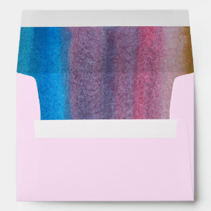 abstract watercolor hand painted envelope