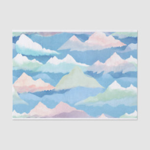 Abstract Watercolor Hills and Mountains Nature Tissue Paper