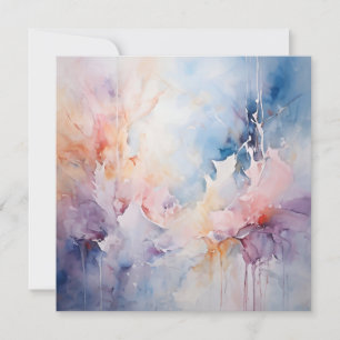 Abstract watercolor holiday card