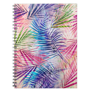 Abstract Watercolor Leaves Allover Pattern Notebook