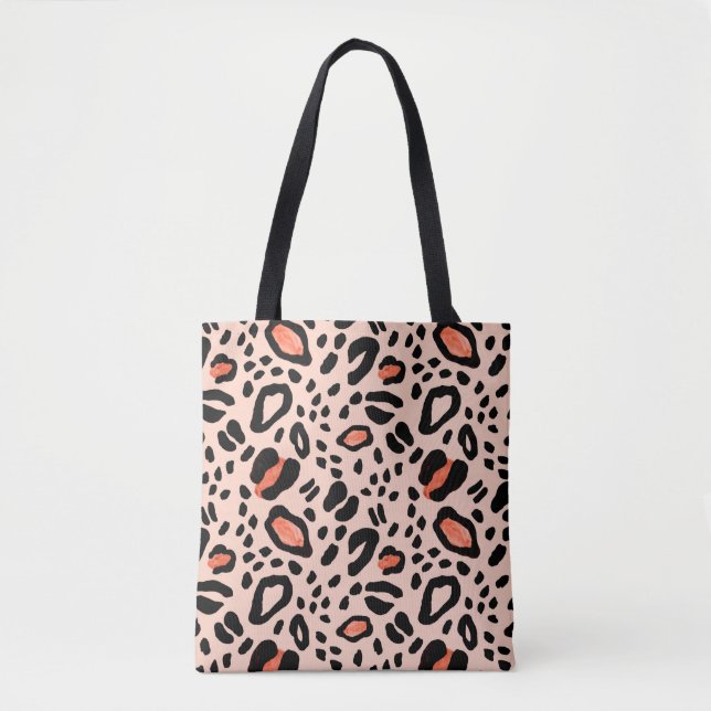 Abstract watercolor leopard. Animal print pattern Tote Bag (Front)
