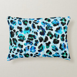 Abstract Watercolor Leopard Skin Pattern Decorative Cushion