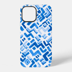 Abstract watercolor lines and stripes pattern iPhone 12 case
