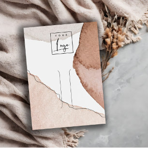 Abstract Watercolor Logo Hair Pin Clip Display Business Card