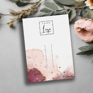Abstract Watercolor Logo Hair Pin Clip Display Business Card