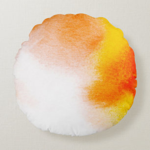 Abstract watercolor luxury fluid art painting. han round cushion