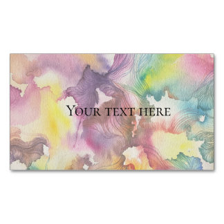  Abstract Watercolor  Magnetic Business Card