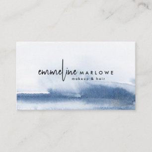 Abstract Watercolor Makeup Artist & Hair Business Card