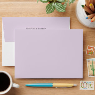 Abstract Watercolor Mauve Lilac Magnolia Envelope