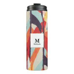 Abstract Watercolor Monogram Tumbler