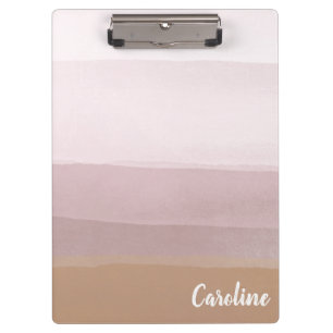 Abstract Watercolor Muted Colours Personalised Clipboard