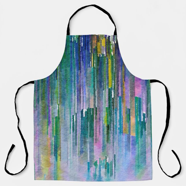 Abstract watercolor, oil paint background. apron (Front)