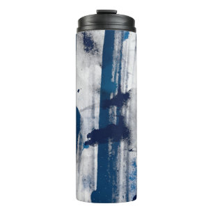 Abstract watercolor on paper. Colorful art texture Thermal Tumbler