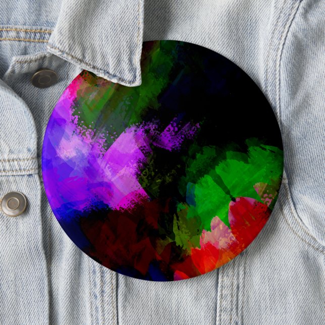 Abstract watercolor paint 2 6 cm round badge (In Situ)