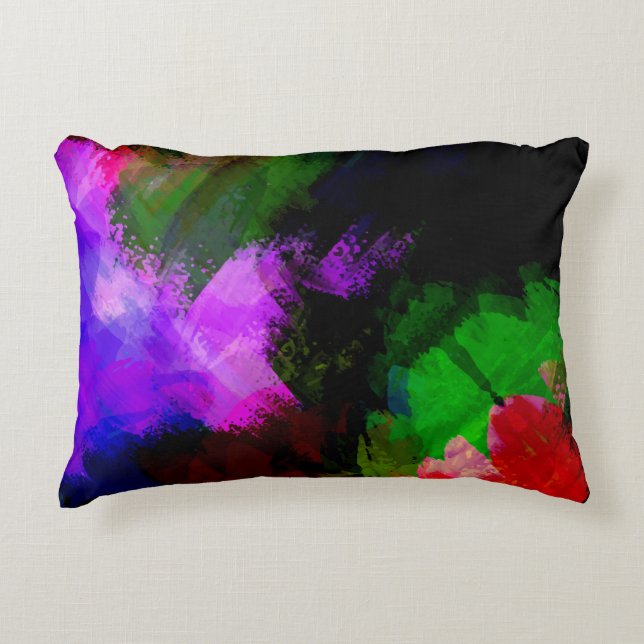 Abstract watercolor paint 2 decorative cushion (Front)