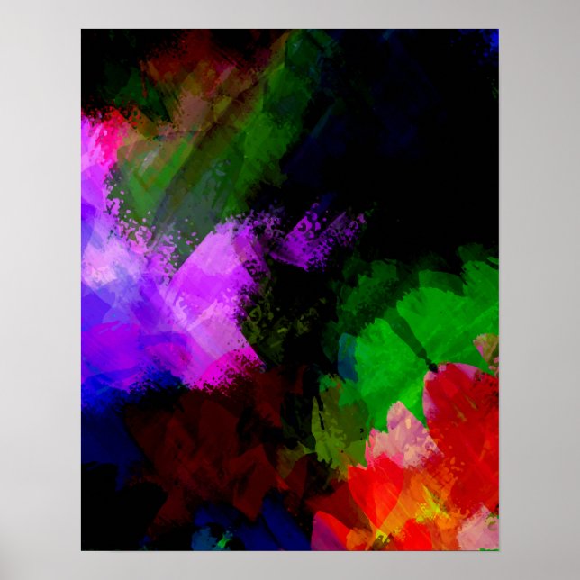 Abstract watercolor paint 2 poster (Front)