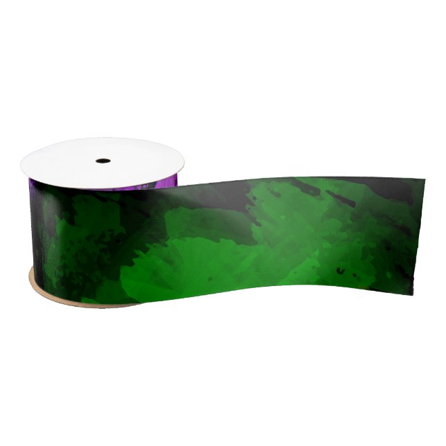 Abstract watercolor paint 2 satin ribbon (Spool)