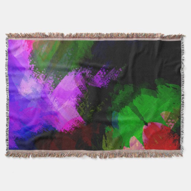 Abstract watercolor paint 2 throw blanket (Front)