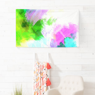 Abstract watercolor paint banner