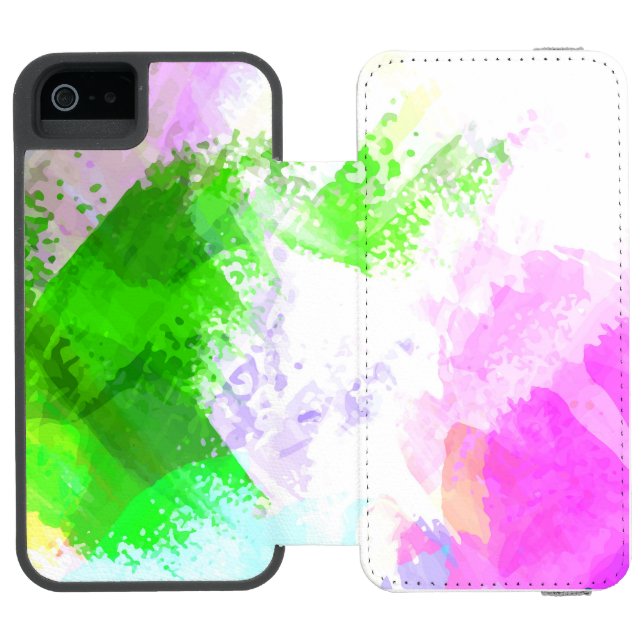 Abstract watercolor paint incipio iPhone wallet case (Folio Open)