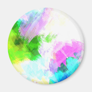 Abstract watercolor paint magnet