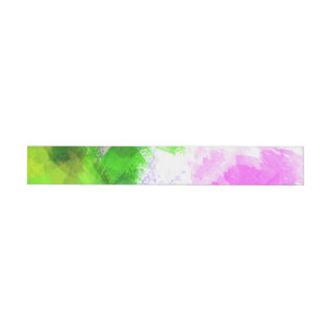 Abstract watercolor paint wrap around label