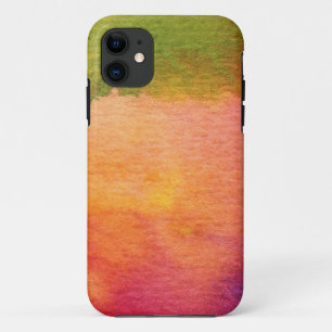 Abstract watercolor painted background iPhone 11 case