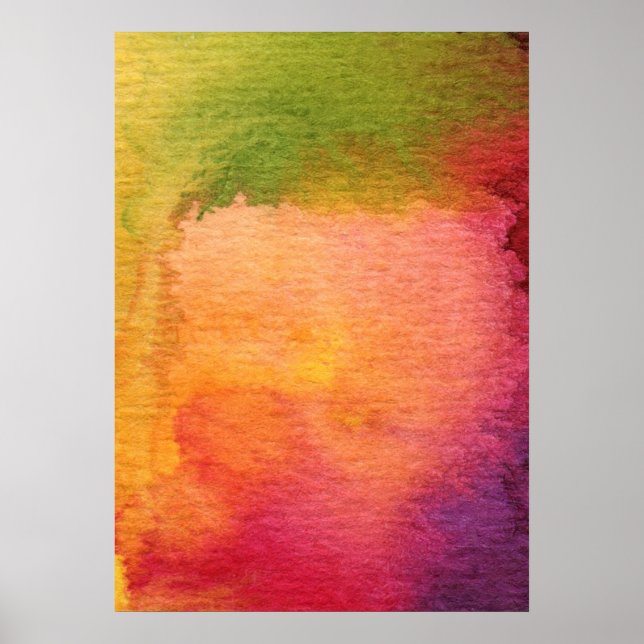 Abstract watercolor painted background poster (Front)