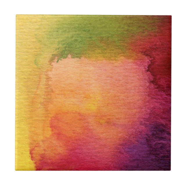 Abstract watercolor painted background tile (Front)